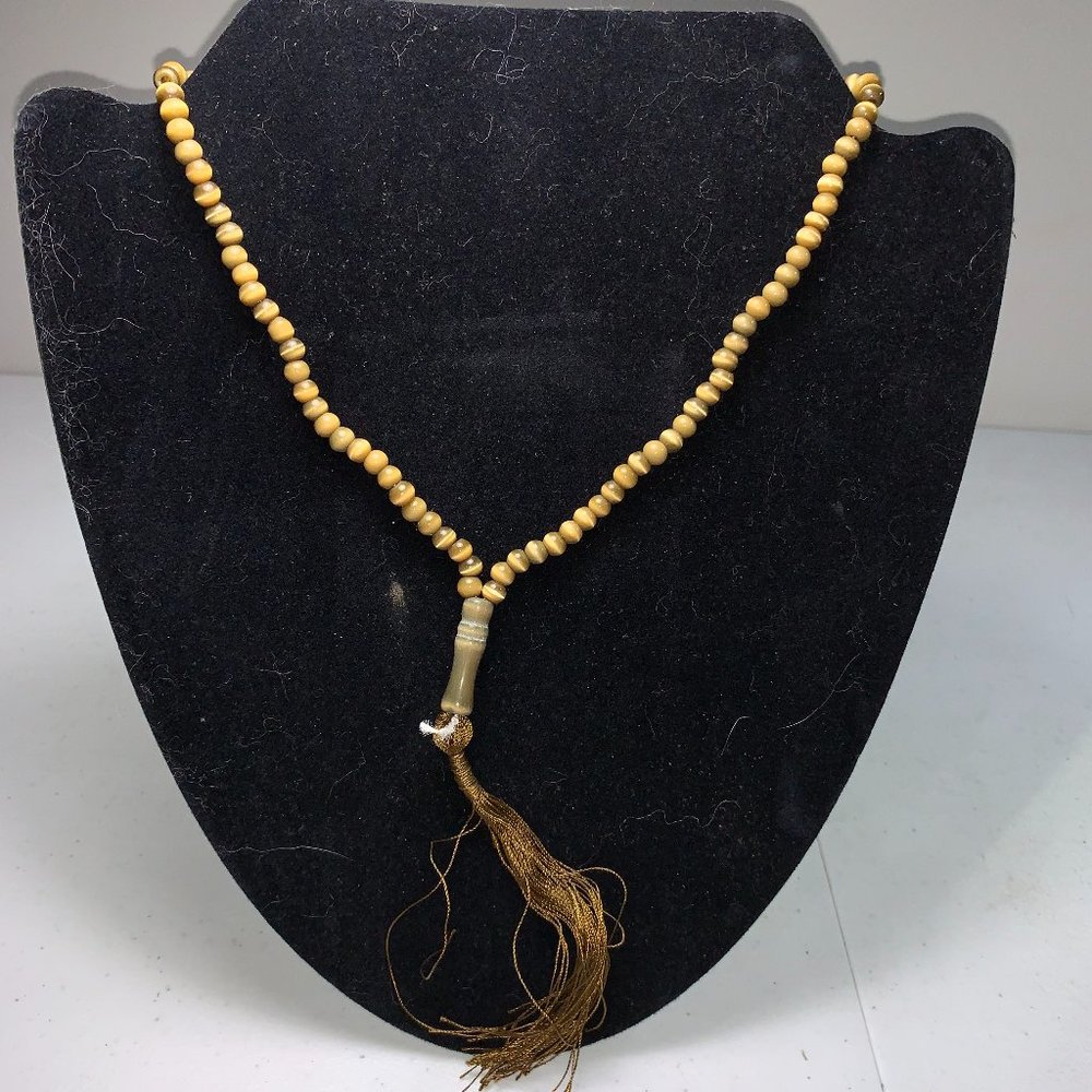 13" long Brown Catseye Prayer Beads